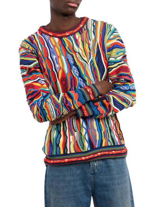 CARLO COLUCCI JACQUARD GEBREIDEN TRUI KLEURRIJK
