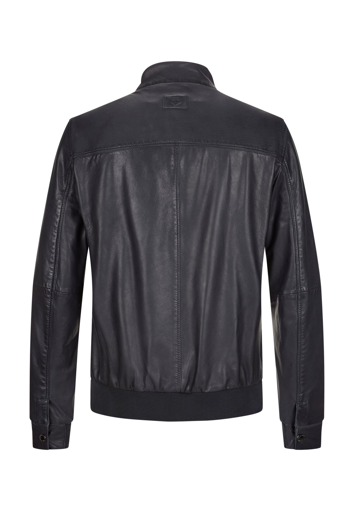 Milestone leren jas - Donker Blauw