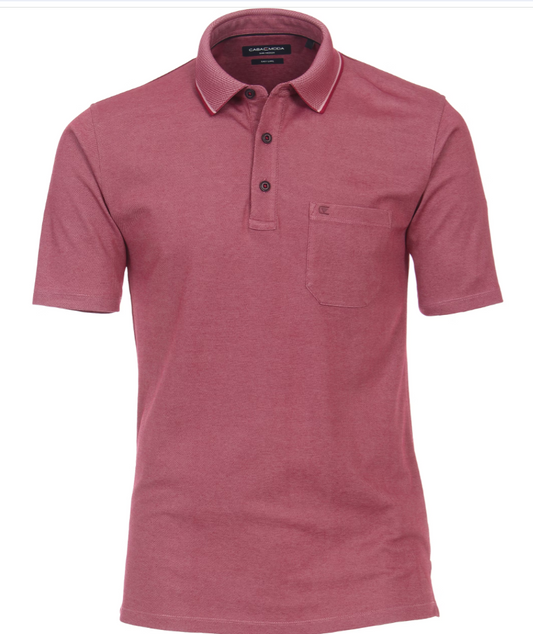 Casa Moda poloshirt pruimen kleur Maat-M